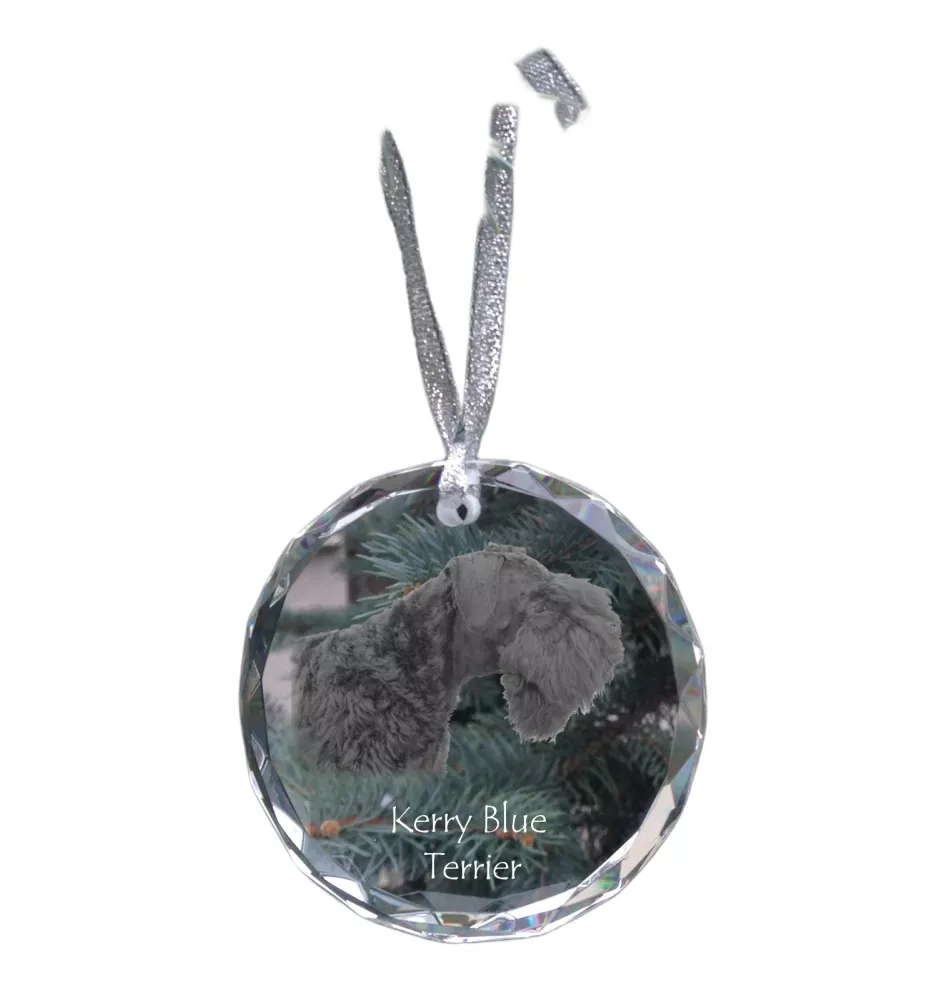 Kerry Blue Terrier medal kryształowy z psem Art-Dog