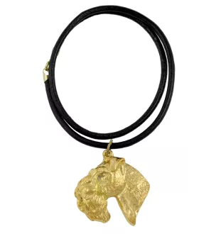 Kerry Blue Terrier, Irish Blue Terrier I - Dog necklace, gold-plated pendant for dog fan, unique jewellery by Art-Dog brand