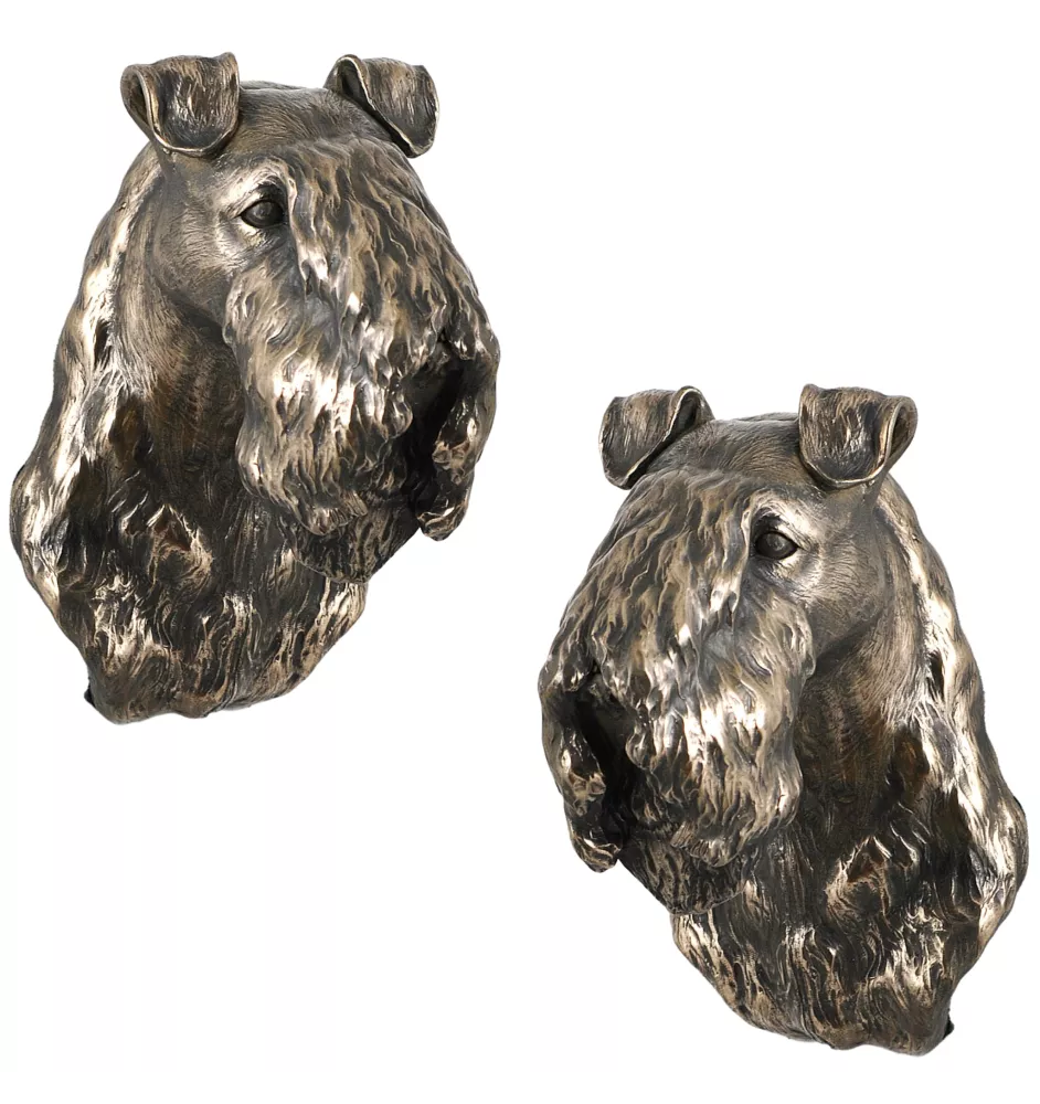 Kerry Blue Terrier, Irish Blue Terrier - Dog statue, hanging bust, unique decoration for dog lover by Art-Dog brand