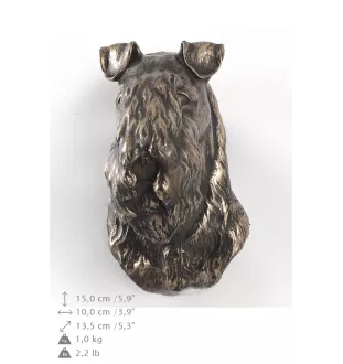 Kerry Blue Terrier, Irish Blue Terrier - Dog statue, hanging bust, unique decoration for dog lover by Art-Dog brand