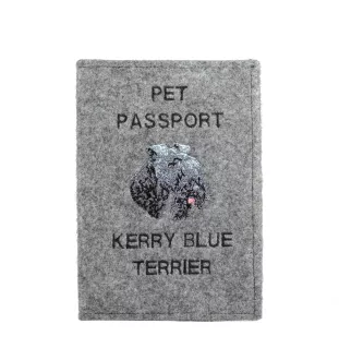 Terrier Kerry Blue - Porte passeport pour chien, porte document, cadeau pour le voyageur de la marque Art-Dog