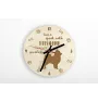 Keeshond, Dutch Barge Dog, Smiling Dutchman, I - clock with a dog, wooden clock, wall clock for dog lovers, clock for desk and shelf, Art-Dog