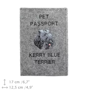 Kerry Blue Terrier, Irish Blue Terrier - Hundepassetui, Dokumententasche, Geschenk für den Reisenden von der Marke Art-Dog