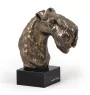 Kerry Blue Terrier, Irish Blue Terrier - Hundestatue, Büste auf Steinsockel, Skulptur, Trophäe für Hundeausstellung der Marke Art-Dog