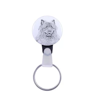 Keeshond, Wolfsspitz, Deutsche Spitze - Schlüsselanhänger mit dem Bild eines Hundes, Anhänger mit dem eigenen Grafikdesign der Marke Art-Dog