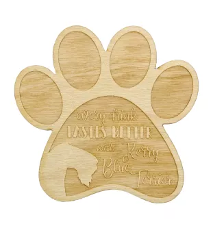 Terrier Kerry Blue - Sous-verre mug, sous-verre gravé avec chien, cadeau pour amoureux des chiens par la marque Art-Dog