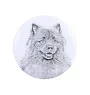Keeshond, Dutch Barge Dog, Smiling Dutchman, - magnet with a dog's pupil, exceptionally light, strong magnet, handmade product by the Art-Dog brand