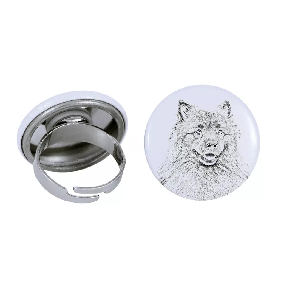 Keeshond, Wolfsspitz, Deutsche Spitze - Damen Schmuck mit dem Bild eines Hundes, handgefertigtes Produkt, Möglichkeit, Ihr eigenes Foto hinzuzufügen, Marke Art-Dog