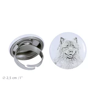Keeshond, Spitz Loup,  - bijoux pour femmes avec l'image d'un chien, produit fait à la main, possibilité d'ajouter sa propre photo, marque Art-Dog