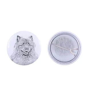 Szpic wilczy przypinka z psem mała Art-Dog