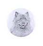 Keeshond, Dutch Barge Dog, Smiling Dutchman, - pin with your dog, add your own photo, Art-Dog brand