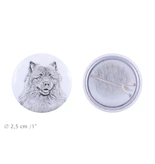 Szpic wilczy przypinka z psem mała Art-Dog