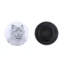 Keeshond, Spitz Loup,  - aimant avec un œil de chien, exceptionnellement léger, aimant puissant, produit fabriqué à la main par la marque Art-Dog