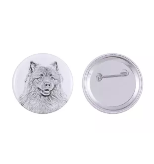 Szpic wilczy przypinka z psem duża Art-Dog