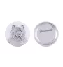 Keeshond, Spitz Loup,  - badge avec votre chien, ajoutez votre propre photo, marque Art-Dog