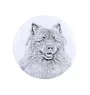 Keeshond, Spitz Loup,  - badge avec votre chien, ajoutez votre propre photo, marque Art-Dog