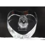 Keeshond, Spitz Loup,  - une photo de chien dans un cristal, un cœur en cristal, un cadre photo exceptionnel de la marque Art-Dog