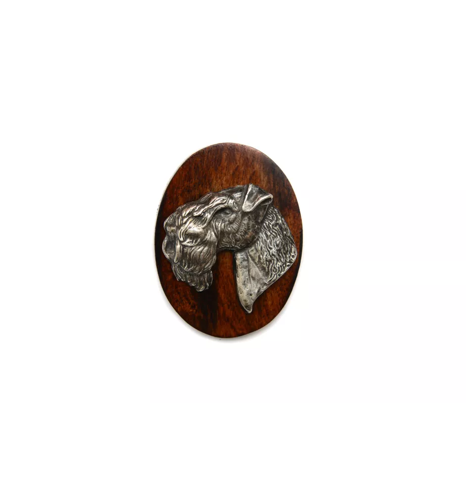 Kerry Blue Terrier, Irish Blue Terrier I - Dog show brooch, starter number clip, dog pin by Art-Dog