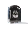 Keeshond, Wolfsspitz, Deutsche Spitze - Kristallwürfel mit Bild, Hundebild im Kristall, sechseckiger Papierclip von Art-Dog.