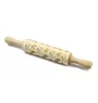 Keeshond, Dutch Barge Dog, Smiling Dutchman, - small rolling pin with a dog, patterned dough roller, gadget for ceramicists from the Art-Dog brand