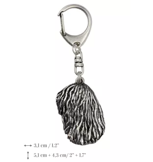 Komondor, Hungarian sheepdog, Mop Dog - Silver-plated key ring with dog, handbag decoration, backpack pendant by Art-Dog brand