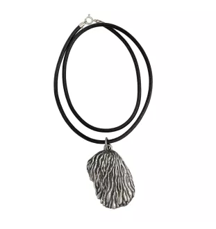 Komondor - collier avec un chien, pendentif en plaqué argent pour les fans de chiens, bijoux uniques de la marque Art-Dog