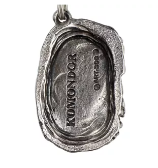 Komondor - collier avec un chien, pendentif en plaqué argent pour les fans de chiens, bijoux uniques de la marque Art-Dog