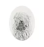 Komondor, Hungarian sheepdog, Mop Dog - commemorative plaque with a photo of a dog, tombstone with a print, personalized oval plaque from the Art-Dog brand