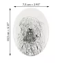 Komondor, Hungarian sheepdog, Mop Dog - commemorative plaque with a photo of a dog, tombstone with a print, personalized oval plaque from the Art-Dog brand