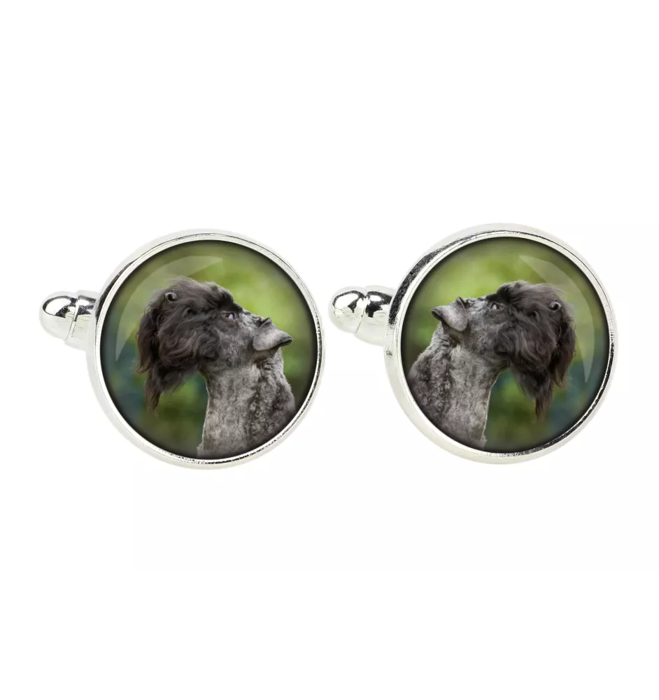 Kerry Blue Terrier, Irish Blue Terrier - cufflinks, a shirt accessory, a shirt pendant from the Art-Dog brand