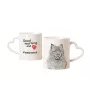 Keeshond, Wolfsspitz, Deutsche Spitze - Tasse mit Hund, entzückende Tasse mit herzförmigem Henkel, universelles Geschenk der Marke Art-Dog