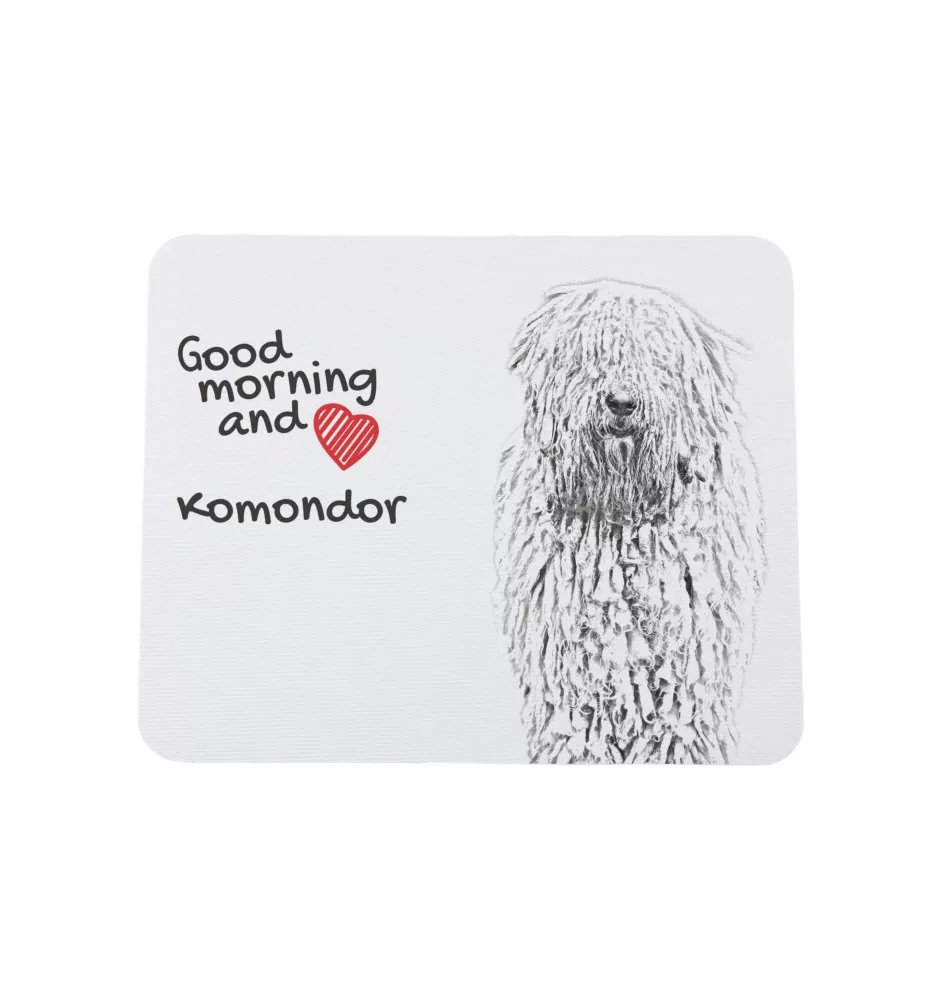 Komondor - tapis de souris personnalisé avec impression, tapis de souris personnalisé avec chien, accessoire unique pour employé de bureau de la marque Art-Dog