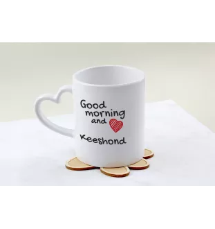 Keeshond, Spitz Loup,  - tasse avec chien, une tasse adorable avec une anse en forme de cœur, un cadeau universel de la marque Art-Dog