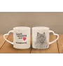 Keeshond, Spitz Loup,  - tasse avec chien, une tasse adorable avec une anse en forme de cœur, un cadeau universel de la marque Art-Dog