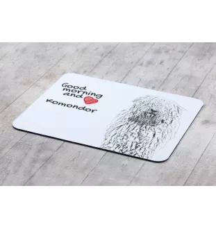 Komondor, Hungarian sheepdog, Mop Dog - mouse pad with print, personalized dog-themed mouse pad, unique gadget for an office worker by Art-Dog brand