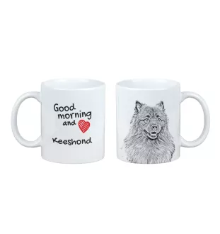 Keeshond, Dutch Barge Dog, Smiling Dutchman, - cup with a dog, cup with a photo, personalized gift from the Art-Dog brand
