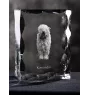 Komondor - Kristall mit einem Hundebild, Glasstatuette mit einem Bild, einzigartiger Bilderrahmen der Marke Art-Dog