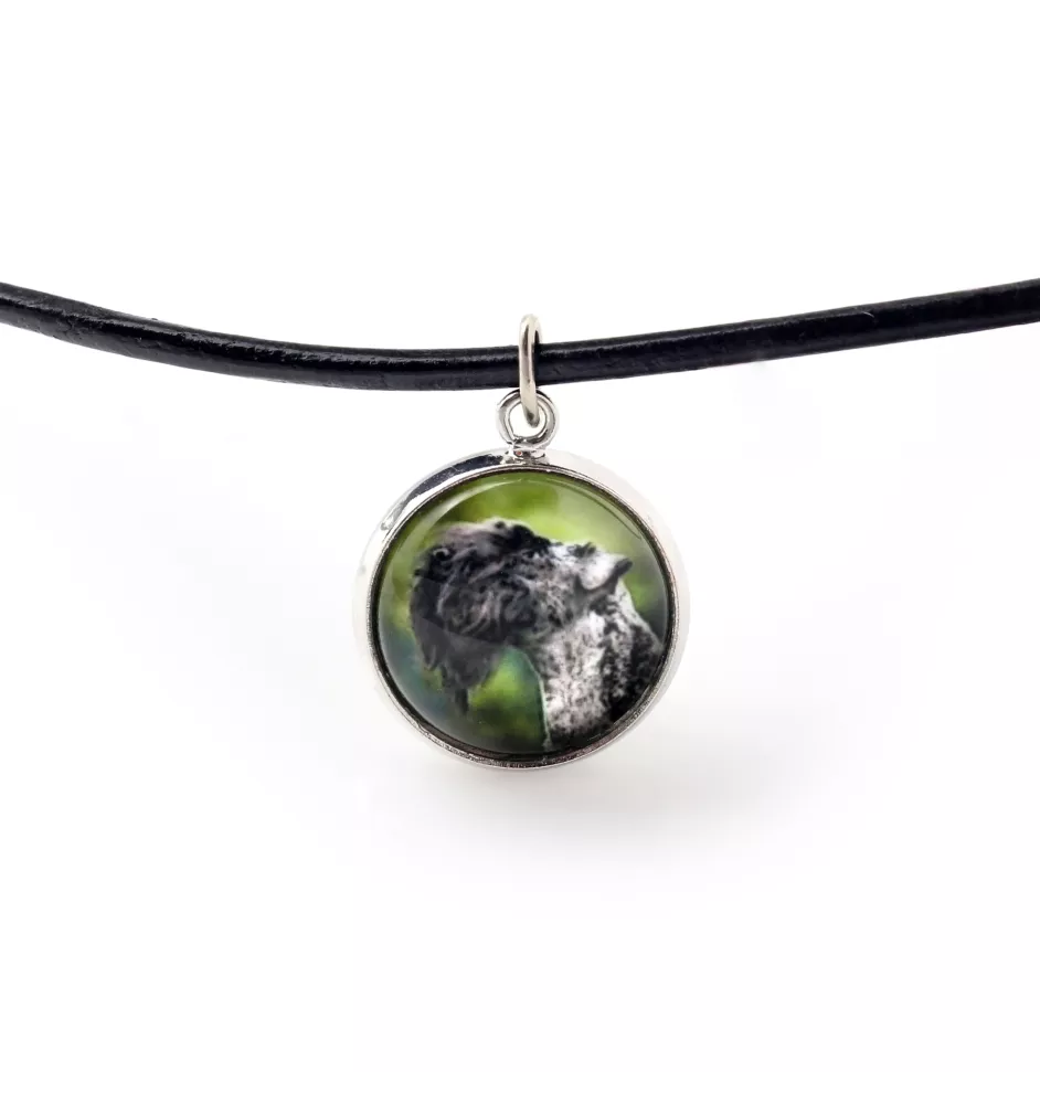 Kerry Blue Terrier, Irish Blue Terrier - Halskette mit Anhänger mit Ihrem Foto, handgefertigt, handgefertigter Schmuck der Marke Art-Dog