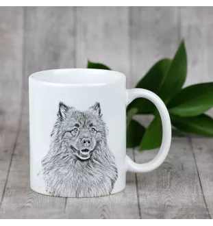 Keeshond, Dutch Barge Dog, Smiling Dutchman, - cup with a dog, cup with a photo, personalized gift from the Art-Dog brand