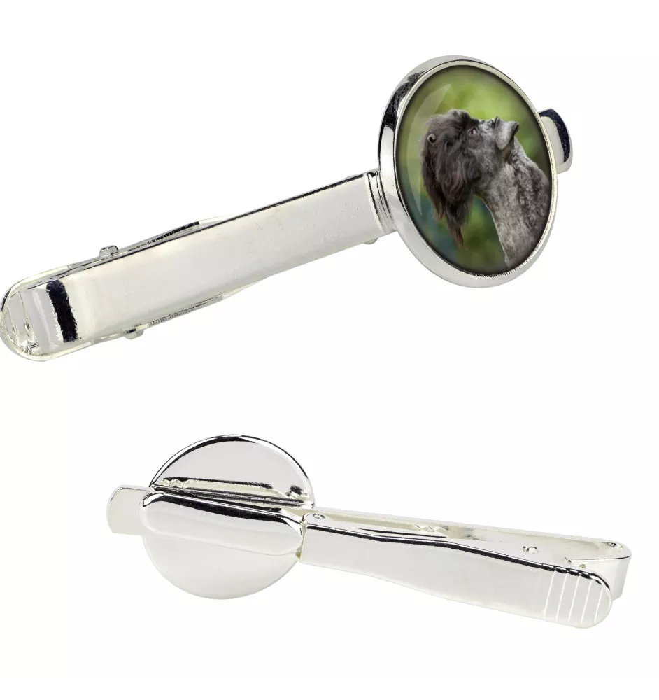 Kerry Blue Terrier, Irish Blue Terrier - Krawattennadel in der Box, stilvolle Krawatte, personalisierter Schmuck der Marke Art-Dog