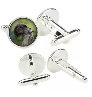 Kerry Blue Terrier, Irish Blue Terrier - cufflinks in a box, handmade jewelry, product of the Art-Dog brand