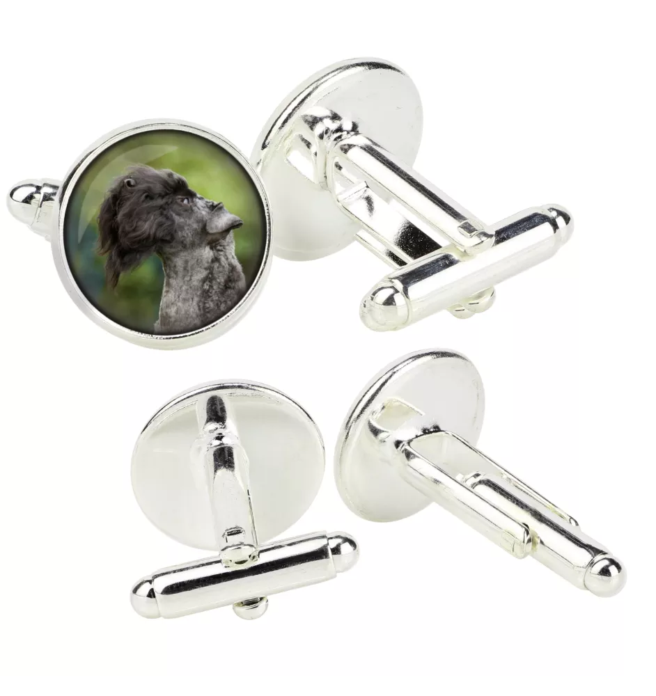 Kerry Blue Terrier, Irish Blue Terrier - Manschettenknöpfe in einer Schachtel, handgefertigter Schmuck, Produkt der Marke Art-Dog