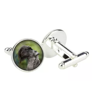 Kerry Blue Terrier, Irish Blue Terrier - cufflinks in a box, handmade jewelry, product of the Art-Dog brand
