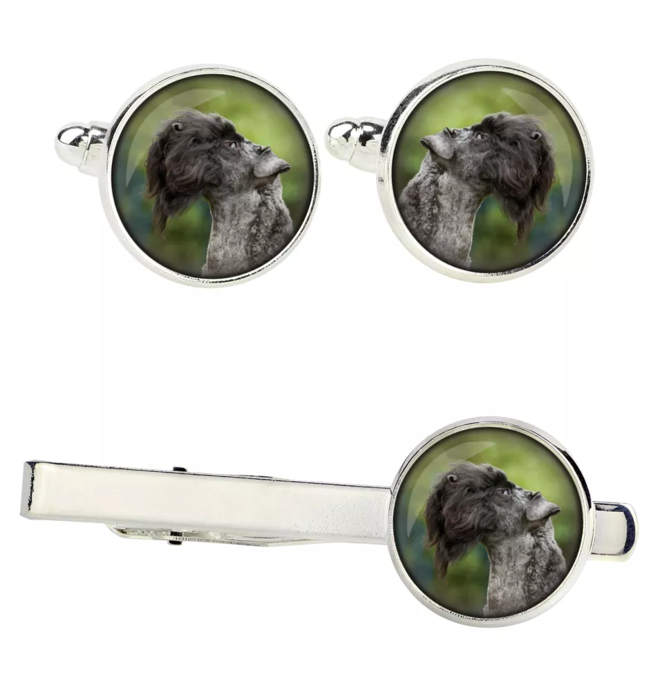 Terrier Kerry Blue - Boutons de manchette et cravate avec votre photo, accessoire de costume, bijoux pour hommes de la marque Art-Dog.