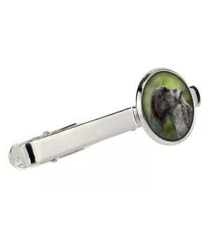 Kerry Blue Terrier, Irish Blue Terrier - cufflinks and tie with your photo, a suit decoration, men's jewelry from the Art-Dog brand.