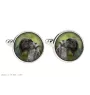 Kerry Blue Terrier, Irish Blue Terrier - cufflinks and tie with your photo, a suit decoration, men's jewelry from the Art-Dog brand.