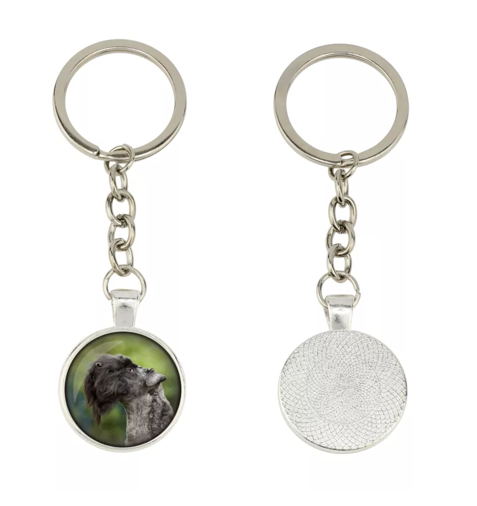 Kerry Blue Terrier, Irish Blue Terrier - keychain in a box, own photo, keychain pendant from Art-Dog brand