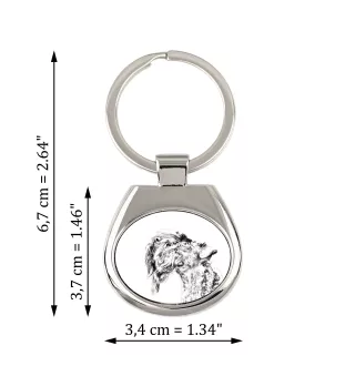 Kerry Blue Terrier, Irish Blue Terrier - keychain with a dog, keychain with a print, personalized pendant from the Art-Dog brand