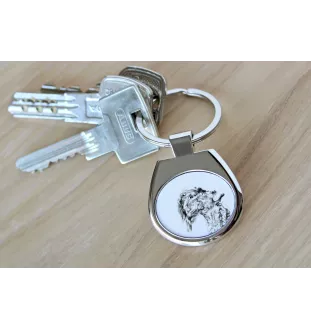 Kerry Blue Terrier, Irish Blue Terrier - keychain with a dog, keychain with a print, personalized pendant from the Art-Dog brand