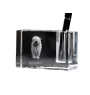Komondor - Porte-stylos, organiseur en cristal avec photo de chien, décoration de bureau unique par la marque Art-Dog